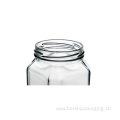 380ml Clear Glass Beveled Edge Jars